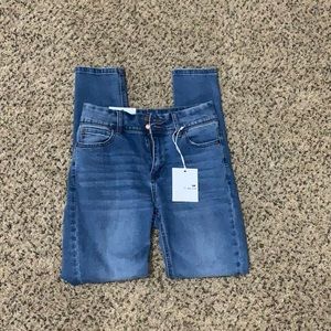 Kylie double button skinny high rise jeans